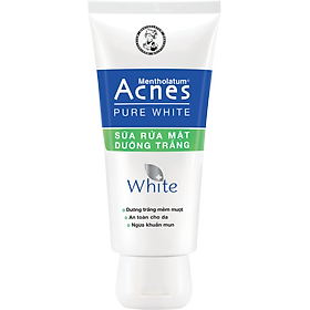 Sữa Rửa Mặt Dưỡng Trắng Rohto Acnes Pure White 100g