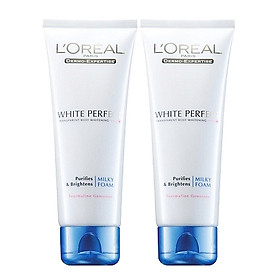Bộ Đôi Sữa Rửa Mặt Trắng Da L'Oreal White Perfect 100ml