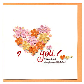 Nơi bán Thiệp Giấy Xoắn Việt Net - Love Valentine - I Love You Mẫu 2 - Giá Từ -1đ