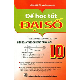 Download sách Để Học Tốt Đại Số Lớp 10