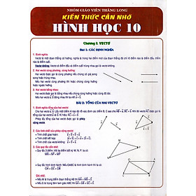 Mua Tài Liệu Kiến Thức Cần Nhớ Hình Học Lớp 10