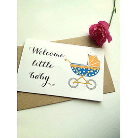 Thiệp Papermix Welcome Little Baby - BB12 (Trắng)