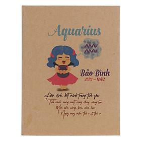 Sổ Vivaone Bìa Giấy Kraft 12 Cung Hoàng Đạo - Bảo Bình