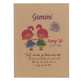 Sổ Vivaone Bìa Giấy Kraft 12 Cung Hoàng Đạo - Song Tử