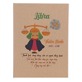 Sổ Vivaone Bìa Giấy Kraft 12 Cung Hoàng Đạo - Thiên Bình