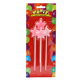 Nến Ngôi sao Hồng 4 Cây﻿