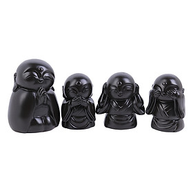 Bộ Tượng Nguyện Cầu Bình An (Combo 4 Tượng) - Đen