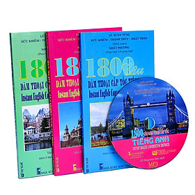 Combo: 1800 Câu Đàm Thoại Cấp Tốc Tiếng Anh (Trọn Bộ 3 Cuốn) (Kèm CD)