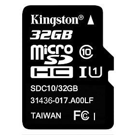 Thẻ Nhớ Micro SDHC Kingston 32GB Class 10 UHS-I SDC10G2/32GBSPFR - Hàng Chính Hãng