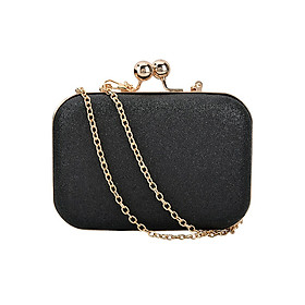 Ví Clutch Dự Tiệc Kim Tuyến Botusi - Đen - KNT06