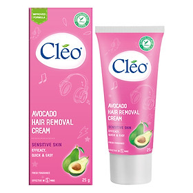 Kem Tẩy Lông Cho Da Nhạy Cảm Cleo Avocado Hair Removal Cream Sensitive Skin (25g)