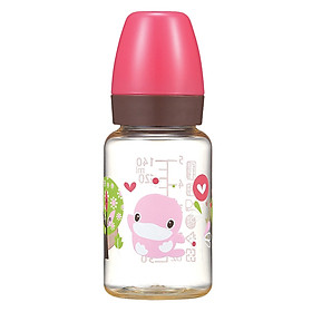 Bình Sữa Nhựa PES Cổ Thường Kuku KU5850A 140ml - Hồng