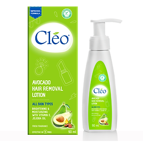 Lotion Tẩy Lông Cleo Avocado Hair Removal Lotion All Skin Types (90ml)