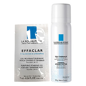Nước Khoáng Làm Dịu Và Bảo Vệ Da La Roche-Posay Thermal Spring Water (50ml) - Tặng Gel rửa mặt Effaclar (7ml)