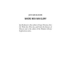 Nơi bán Where Men Win Glory: The Odyssey of Pat Tillman - Giá Từ -1đ