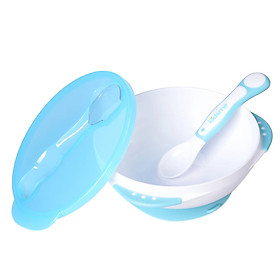 Bộ Tô Chống Trượt Kèm Muỗng Báo Nhiệt Kidsme