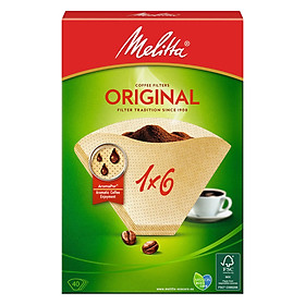 Mua Giấy Lọc Cà Phê Melitta  Đức -1x6 Nhập khẩu Đức Hộp 40 tờ màu Nâu - Hàng chính hãng