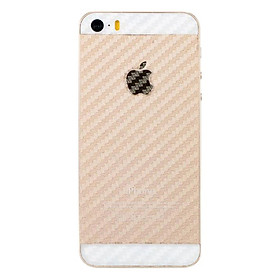 Miếng Dán Mặt Sau Vân Carbon Cho iPhone 5/5s/5SE (Trong Suốt)