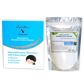 Combo 24 Miếng Dán Mụn Beaumore + Mặt Nạ Bột Beaumore Modeling Mask - Collagen (100g)