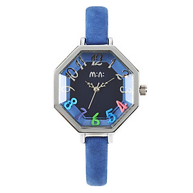 Đồng Hồ Nữ Dây Da Mini Hàn Quốc MN2053 - Xanh Dương