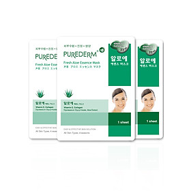 Lô 3 Mặt Nạ Giấy Nha Đam PUREDERM 23ml