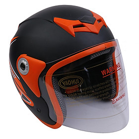 Mũ Bảo Hiểm Napoli Tem Bọ Cạp Màu Cam N039-ORANGE-KT (Kính Trong) - Size L