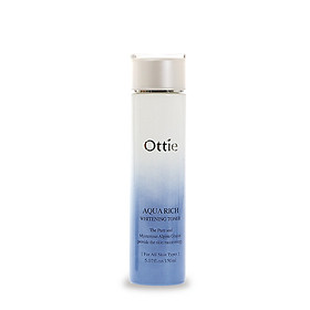 Nước Hoa Hồng Làm Trắng Da Ottie - Aqua Rich Whitening Toner (150ml) - 0701