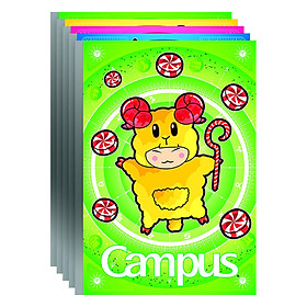 Lốc 5 Vở Campus B5 Kẻ Ngang Có Chấm Smart - NB-BSMA200 (200 Trang) 