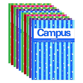 Lốc 10 Cuốn Tập 4 Ly Ngang Campus B5 Trend (120 Trang)