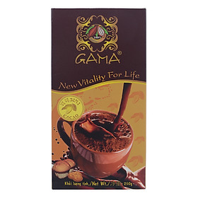GAMA - Cacao nguyên chất hòa tan 3in1 - Hộp 216g (12 gói x 18g)