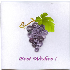Thiệp Best Wishes Việt Net - Nho (10 x 10 cm)