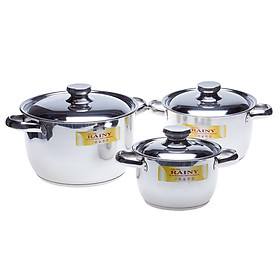 Bộ Nồi Inox 3 Đáy Rainy RN-06TTC
