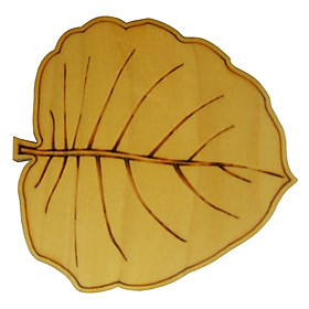 Đế Lót Ly Gỗ Quà Tặng Nhatvywood - Chiếc Lá NVH 09 (Bộ 4 Cái)