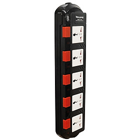 Ổ Cắm 5 Lỗ 3 Chấu Dây 2 Mét Điện Quang ĐQ ESK 2B. SM750SL - Đen Trắng Đỏ