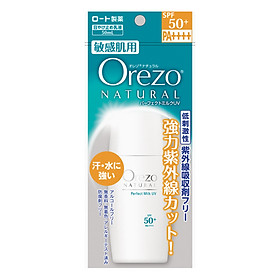 Sữa Chống Nắng Ngăn Ngừa Lão Hóa Cho Da Nhạy Cảm Orezo Natural Perfect Milk UV SPF50+, PA++++ (50g)