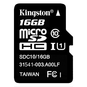 Thẻ Nhớ Micro SDHC Kingston 16GB Class 10 UHS-I SDC10G2/16GBSPFR - Hàng Chính Hãng