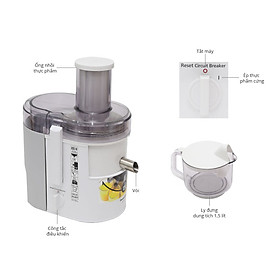 Máy Ép Trái Cây Panasonic PAVH-MJ-SJ01WRA – 1.5 Lít-Hàng Chính Hãng