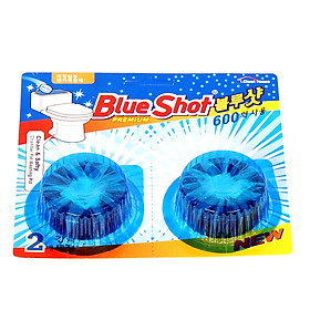 Viên Tẩy Vệ Sinh Diệt Khuẩn Bồn Cầu Cao Cấp Hàn Quốc BlueShot 2 Viên x 40g