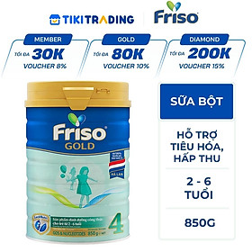 Sữa Bột Friso Gold 4 850g (Dành Cho Trẻ Từ 2 - 6 Tuổi)
