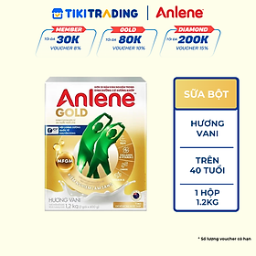 Bao bì mới - Sữa Bột Anlene Gold Hương Vanilla (Hộp giấy 1200g)