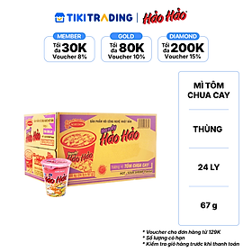 Thùng 24 Ly Mì Hảo Hảo Handy Hương Vị Tôm Chua Cay
