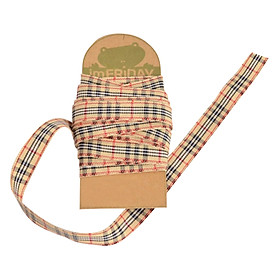 Ruy Băng Cotton RB22 1cm - Caro Vàng Đỏ (3m)