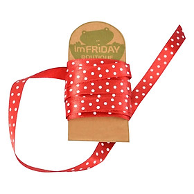 Ruy Băng Lụa Chấm Bi RB23 1cm - Đỏ (3m)