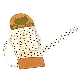 Ruy Băng Lụa Chấm Bi RB24 1cm – Kem (3m)