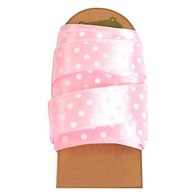 Ruy Băng Lụa Chấm Bi RB68 2cm - Hồng Nhạt (3m)