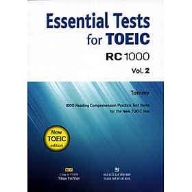 Nơi bán Essential Test For TOEIC RC 1000 Vol 2 (Không CD) - Giá Từ -1đ