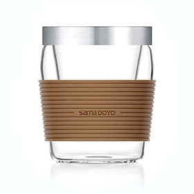 Ly lọc trà thủy tinh Silicagel nâu S017A - 370ml