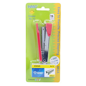 Dập Ghim Số 10 Thân Inox & Nhựa Hand S-912A (Kèm 2 Hộp Kim Bấm)