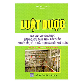 Download sách Luật Dược 2016 – Quy Định Mới Về Quản Lý, Sử Dụng, Đấu Thầu, Phân Phối Thuốc, Nguyên Tắc, Tiêu Chuẩn Thực Hành Tốt Nhà Thuốc