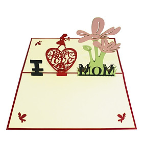 Thiệp Nổi 3D Ninrio - I Love Mom - SS177